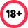 18+ responsible gaming badge